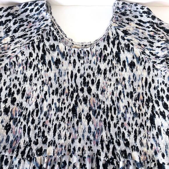 SOFT SURROUNDINGS Marcelo Gauze Smocked Maxi Dress in Cheetah Multi Size 1X - Picture 6 of 9